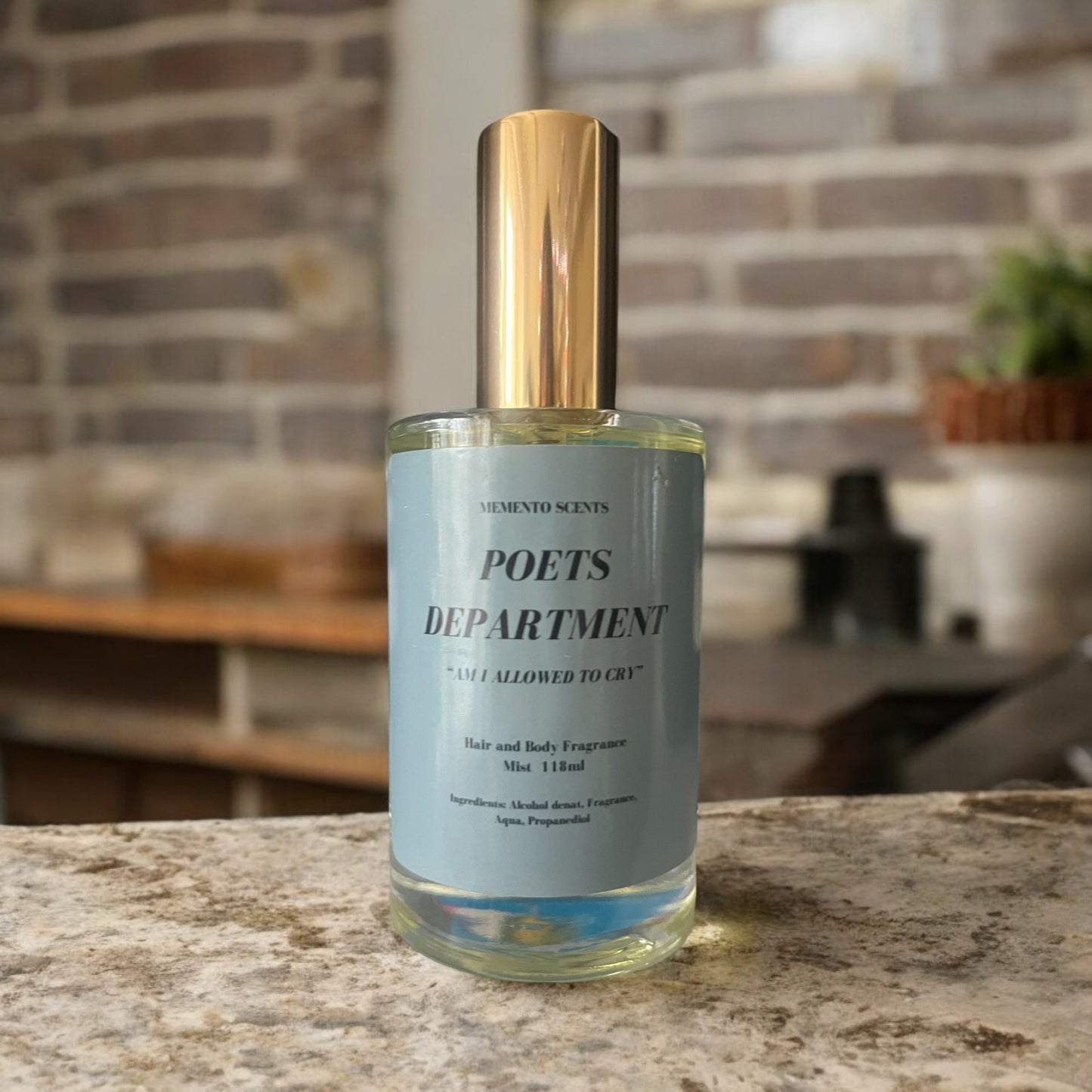 Poets Department hair and body mist - a majestic floral fragrance with bergamot, jasmine, amber, and cedarwood, evoking isolation and the journey to redemption