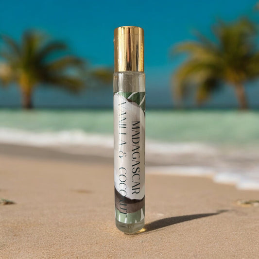 Madagascar Vanilla & Coconut Perfume Oil Travel Size Rollerball 10ml