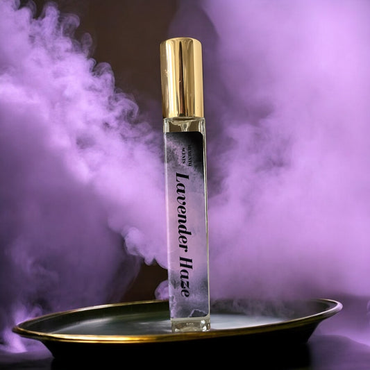 Lavender Haze perfume with notes of  English Lavender, Jasmine, Lily of the Valley, Vetiver, Moonflowers, White musk, and Sweet woods