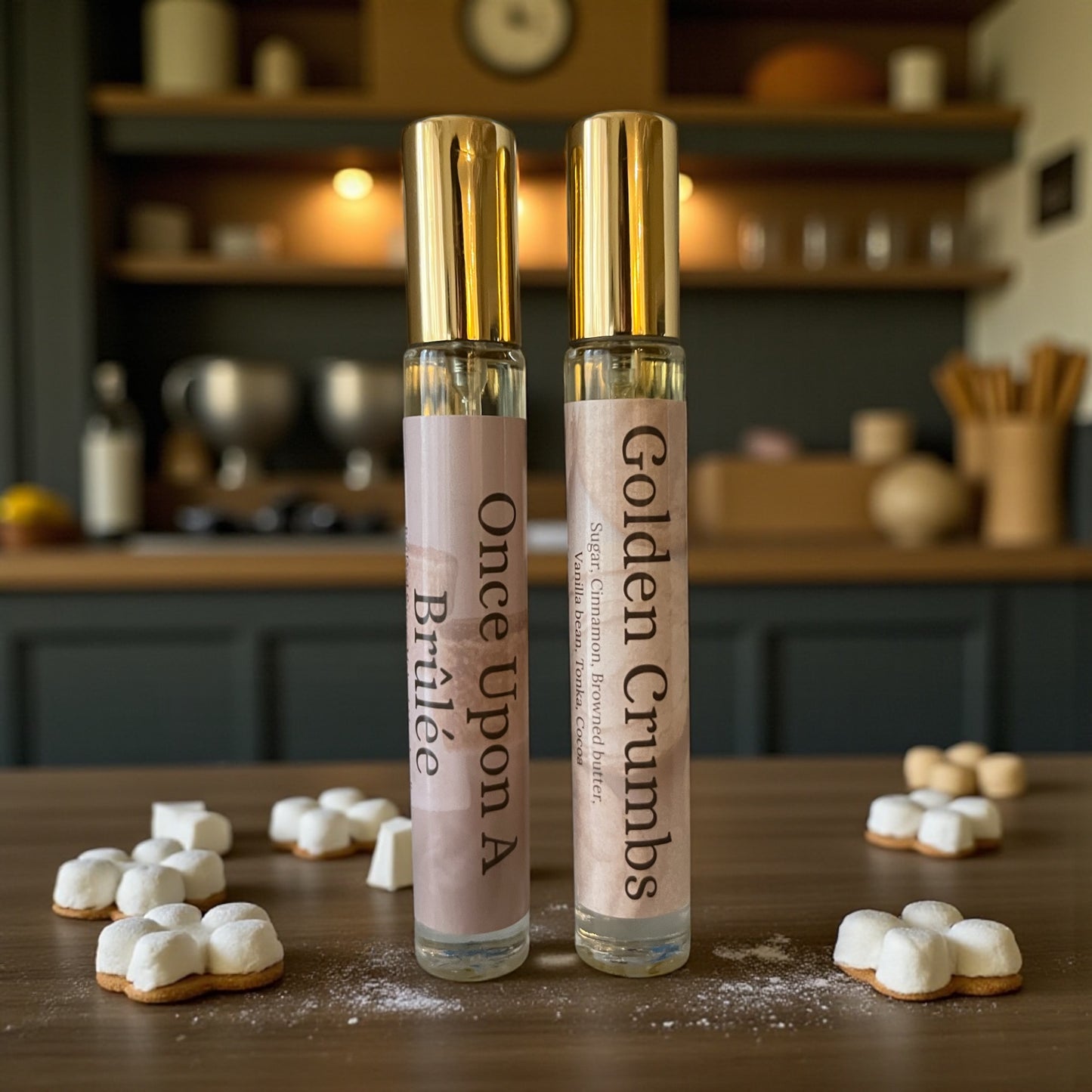 The Sugar Spell perfume bundle featuring Once Upon a Brûlée and Golden Crumbs — a warm, sweet scent pairing of sugar, butter, and vanilla.